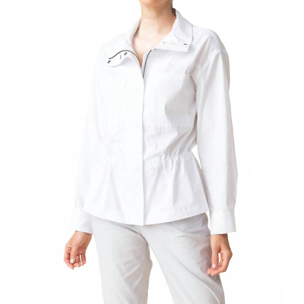 NEW HABITAT cool tech utility jacket in white